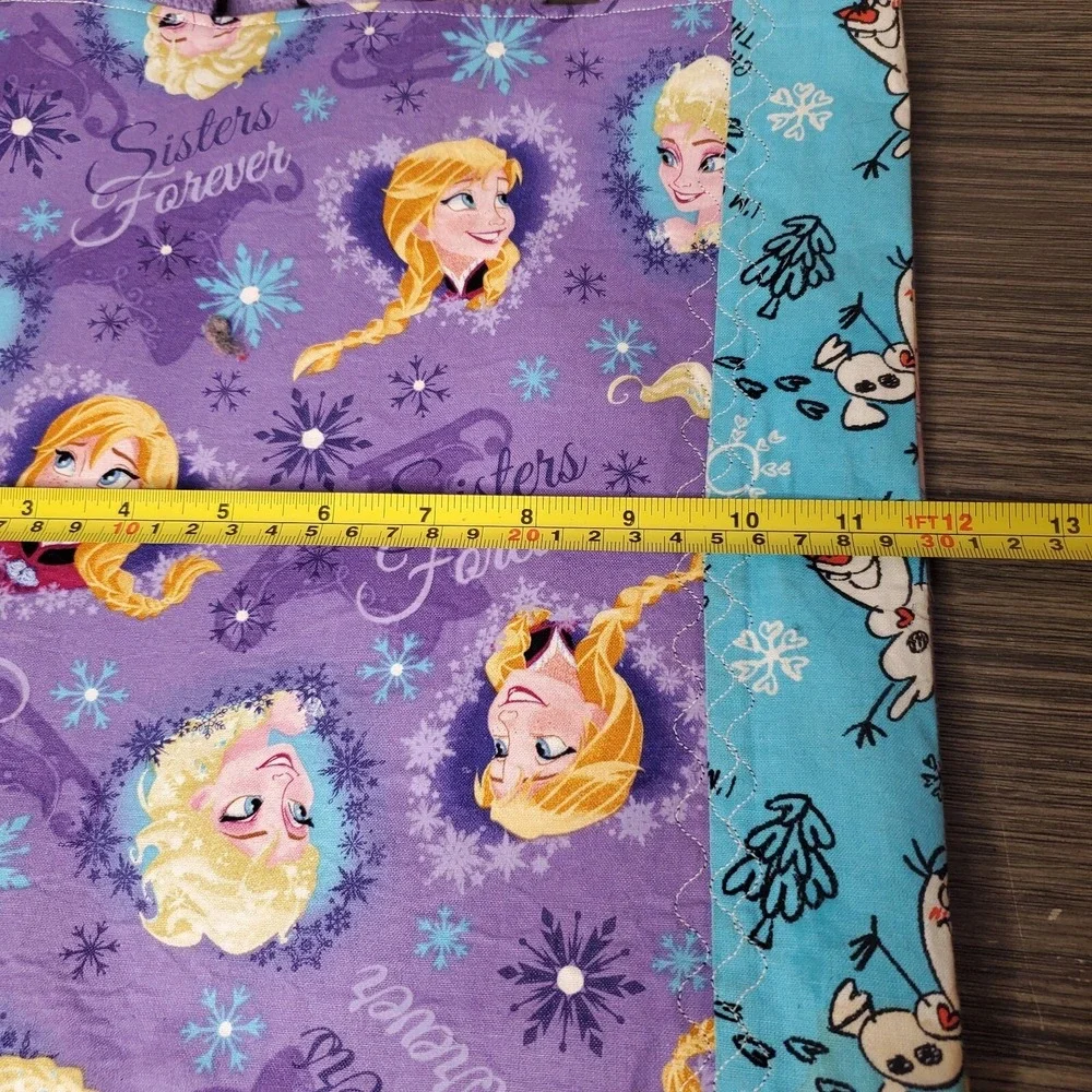 Disney Frozen Trick-or-Treat Library Fabric Tote‎ Bag - Lined - Anna, Elsa, Olaf
